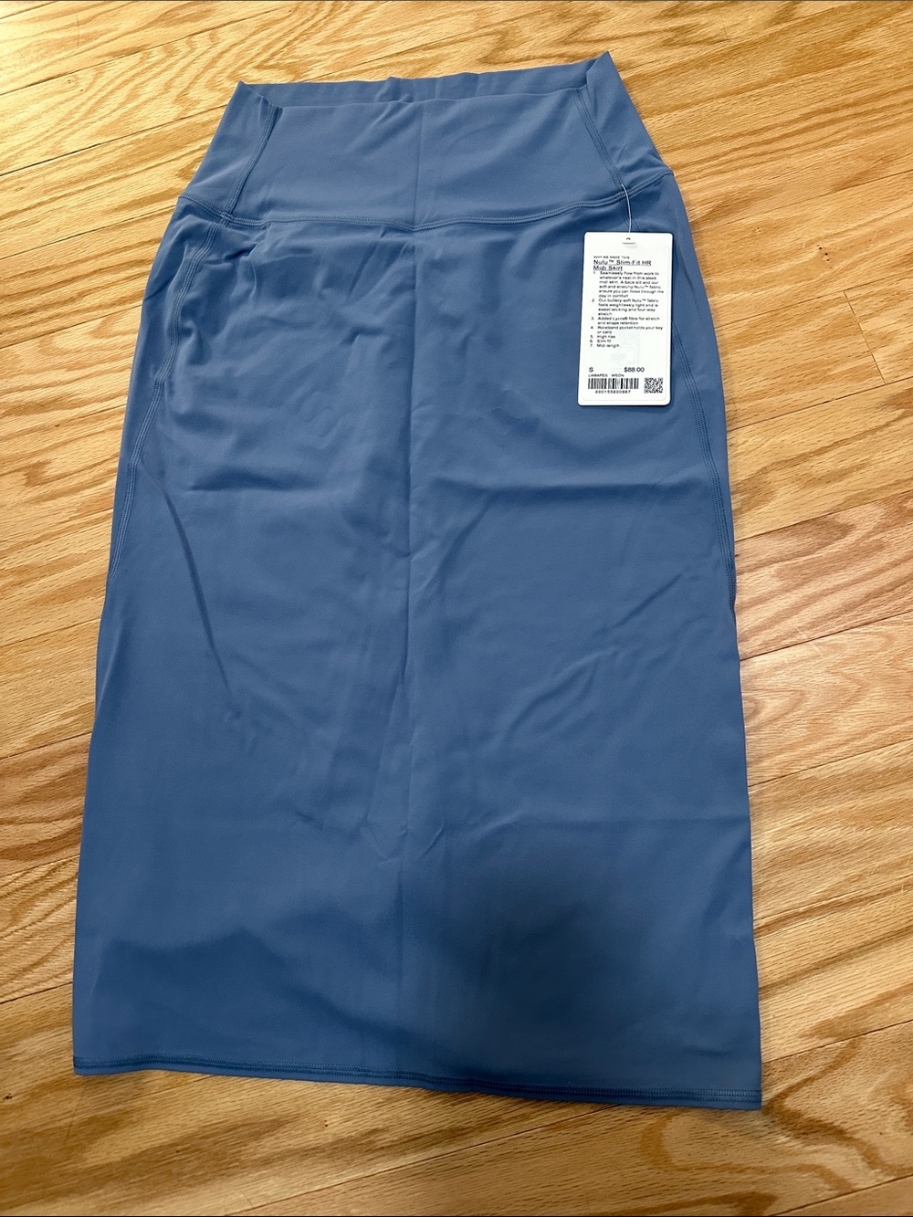 lululemon athletica Sleek Slate Blue Pencil Midi Skirt